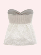 Twist Front Cutout Eyelet Embroidery Top